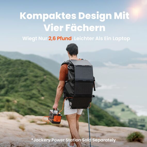 Jackery Tragbare Powerstation 100 Plus mit 1xSolarSaga 40W Mini, 99Wh Solar Generator mit 128W Ausgang, 3-Port Schnellladung für Camping/Wohnmobil