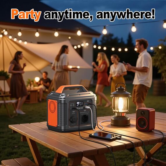 Tragbare Powerstation mit 60W Solarpanel, SBAOH 296Wh Solargenerator mit 300W Ausgang, Mobile Stromversorgung für Garten Reise Camping Wohnmobil Notfall