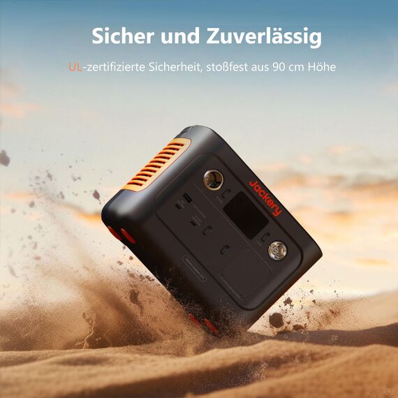 Explorer 240 v2 Tragbare Powerstation, mit Jackery DC8020 zu USB-C-Adapter, 256Wh LiFePO4 Solargenerator mit 300W AC/100W USB-C Ausgang, Outdoor Generator für Camping, Reise, Notfall