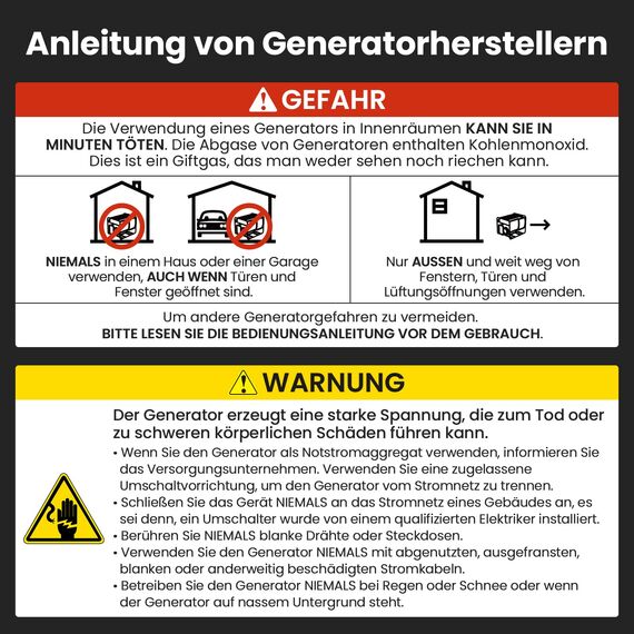 3200W Inverter-Generator, Benzin 4-Takt Backup-Stromversorgung mit Parallell-Funktion, mit AC/DC/USB-Ausgängen für Garten, Arbeitsplatz, Haus, Garage und mehr