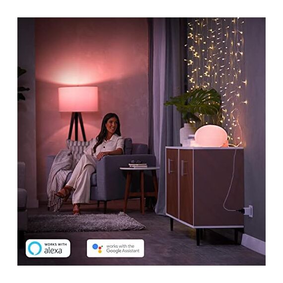 Philips Hue Smart Plug für Hue Lichtsysteme, smarte Steckdose zur Steuerung von Leuchten, kompatibel zur Sprachsteuerung und per App von überall, weiß