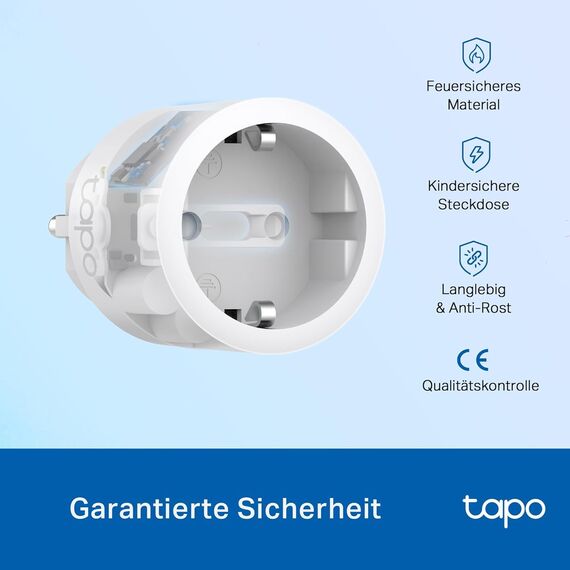 Tapo Nano Smart WLAN Steckdose Tapo P115 mit Energieverbrauchskontrolle, Smart Home Alexa Steckdose, funktioniert mit Alexa, Google Home, Sprachsteuerung, Fernzugriff, Kein Hub notwendig(4er-Pack)