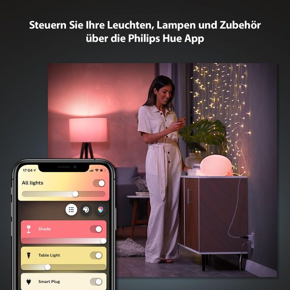 Philips Hue Smart Plug weiß, smarte Steckdose, kompatibel mit Amazon Alexa (Echo, Echo Dot), 3-er Pack