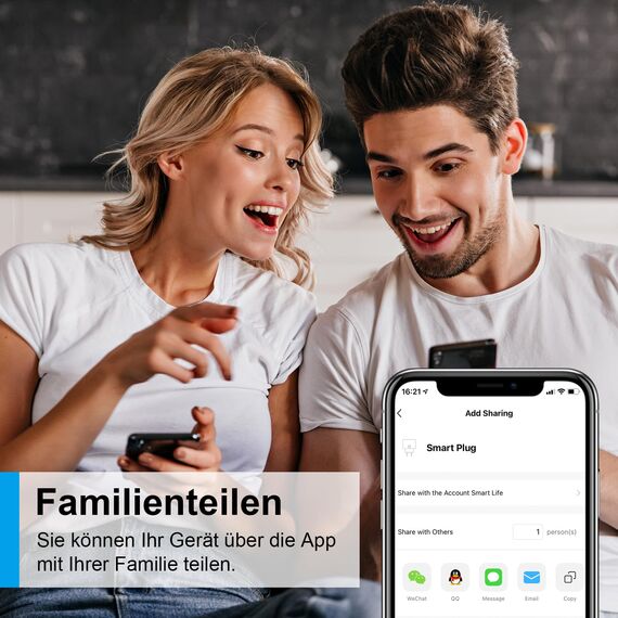 ANTELA WLAN Smart Steckdose mit Strommessung 16A, Smart Home Steckdose kompatibel mit Alexa/Google Home, Stromverbrauch Messen, Sprachsteuerung, APP Fernsteuerung, 2,4GHz, 4 PCs