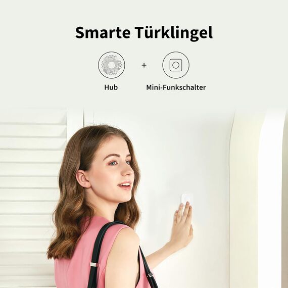 Aqara Mini-Funkschalter, Benötigt Aqara Hub, Zigbee-Verbindung, 3-Wege-Mehrzweck-Steuerknopf für Smart Home-Anwendungen, Kompatibel mit Apple HomeKit, IFTTT