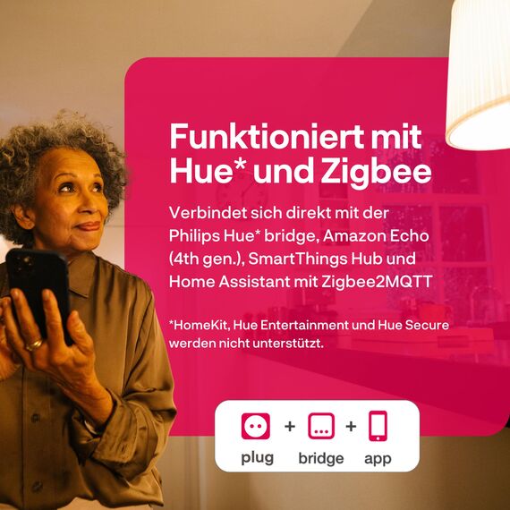 Innr Smart Plug, funktioniert mit Hue* und Alexa (Bridge erforderlich), Zigbee Repeater, 16A Steckdose mit Strommessung, 4 Stück