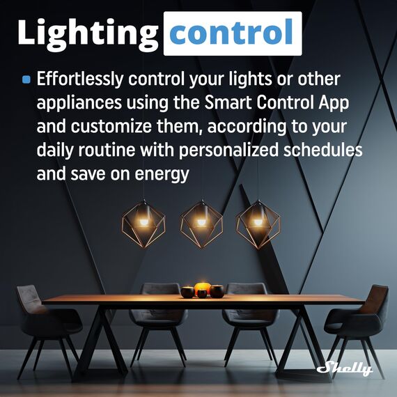 Shelly 1 Mini Gen3 - WLAN & Matter Smart Relaisschalter, 1 Kanal, 8A, Potentialfreier Kontakt, Lichtschalter, Garagentoröffner, Heizung, Smart Home, Zeitschaltuhr, Kein Hub Erforderlich, Alexa, Google