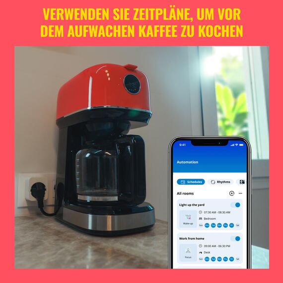 WiZ WLAN-Smart-Stecker, Typ F, 230V,50 Hz,einfache Einrichtung,Matter-zertifiziert,intelligente Steuerung, Sprachbefehle, kompatibel mit Alexa, Google Home und Apple Home,ohne Leistungsmesser,1er-Pack