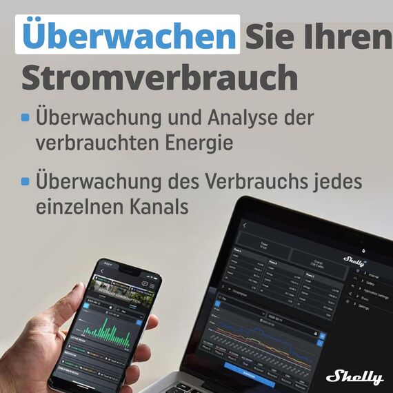 Shelly Plus 2PM | WLAN 2 Kanäle Smart Relais Schalter | Rolladenschalter mit Stromverbrauchsmessung | Hausautomation | Google Home Alexa Zubehör | iOS Android App