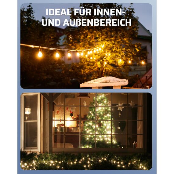 DEWENWILS Funksteckdosen mit Fernbedienung Aussen, 16A 3680W, IP44, 2er Steckdosen, Feiertagsdeko, 30m Reichweite, Programmierbar, wasserdicht