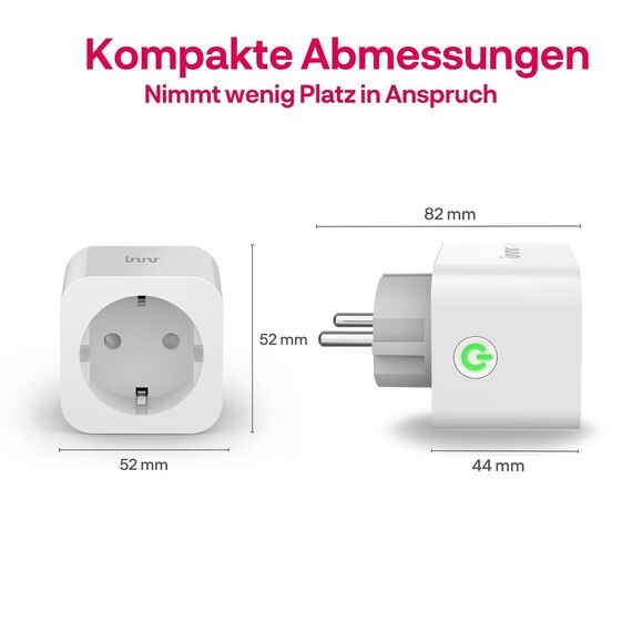 Innr Starterset Zigbee Steckdose, Smart Steckdose, Smart Plug mit Sprachsteuerung, 4-Pack, Starter-set inkl. Bridge, SP 240-4/BG 220