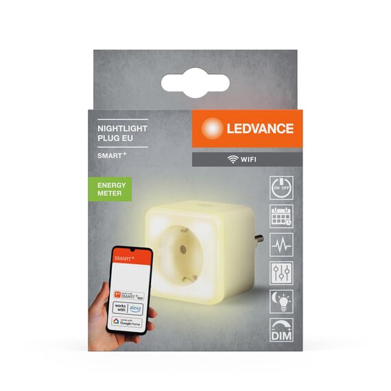 LEDVANCE Smarte Steckdose mit integriertem Nachtlicht über WiFi Technologie steuerbar