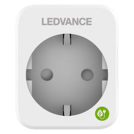 LEDVANCE Smarter WiFi Plug mit Energy Meter, misst sowohl Stromverbrauch als auch Energieerzeugung von Solaranlagen, integriert konventionelle Geräte ins Smart Home, steuerbar mit Alexa & Google