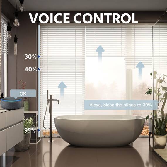 BSEED WLAN Rollladenschalter Smart Lichtschalter (Neutralleiter Erforderlich) Alexa und Google Home Work mit Tuya WIfI Schalter aus Glas Weiß