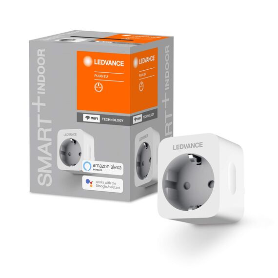 LEDVANCE Smart+ Schaltbare Steckdose für WiFi, mit Strom Vermessung, Kompatibel mit Google and Alexa Voice Control, 4er-Pack