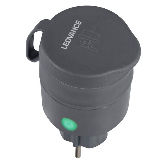 LEDVANCE Smarte Steckdose für Aussen mit WiFi Technologie im kompakten Design, zur Einbindung konventioneller Geräte ins Smart Home, steuerbar mit Alexa & Google, SMART+ OUTDOOR COMPACT PLUG, 4er-Pack