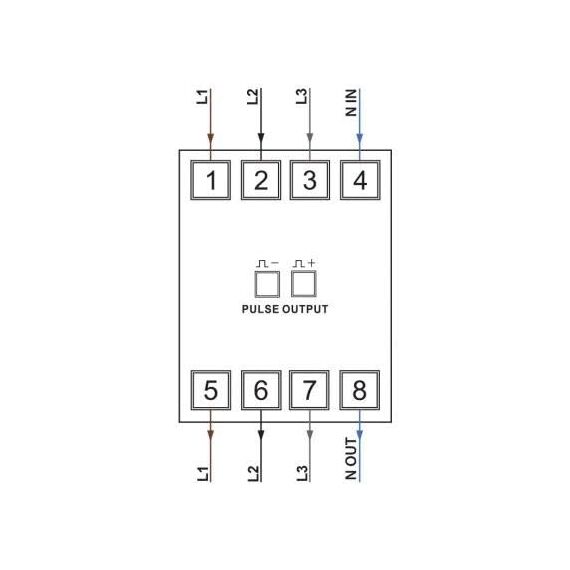 SDM72DR Drei-Phasen-Elektro-Energiezähler, 100 Ampere kWh DIN-Schienen-Leistungsmesser, zurücksetzbare Teilenergie, Pulsmesser, digitales LCD-Display mit Hintergrundbeleuchtung, MID-zertifiziert