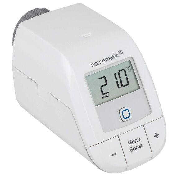 Homematic IP 3er Set Smart Home Heizkörperthermostat – Basic, digitaler Thermostat Heizung, Steuerung per App, Alexa, Google Assistant, einfache Installation, Energie sparen, 156541A0