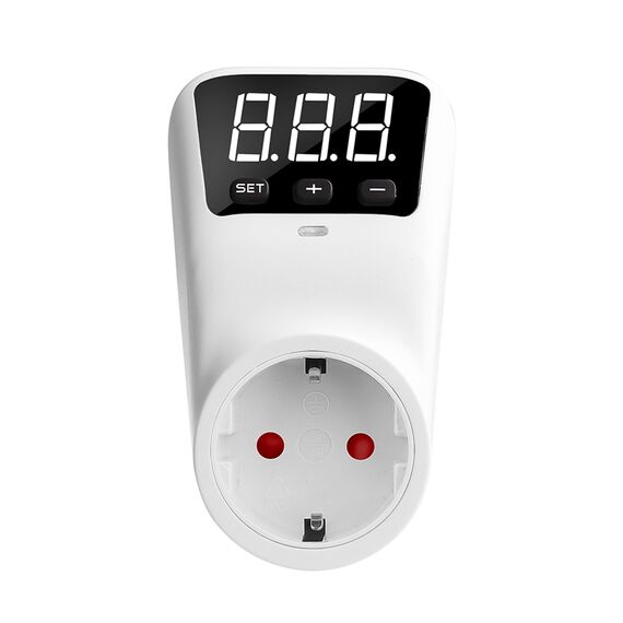 Offgridtec Überspannungsschutz Schuko Adapter 16A 3680W, Einstellbarer 170–265V Spannungsschutz, LCD-Display, Automatische Über-/Unterspannung Abschaltung, Intelligenter Neustartverzögerung