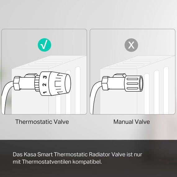 TP-Link smartes Heizkörperthermostat - Erweiterungseinheit, benötigt Kasa Hub, Heizungssteuerung (Kasa App, Zeitpläne, Geofencing, Fensteröffnungserkennung), Matter, Alexa, Apple Home