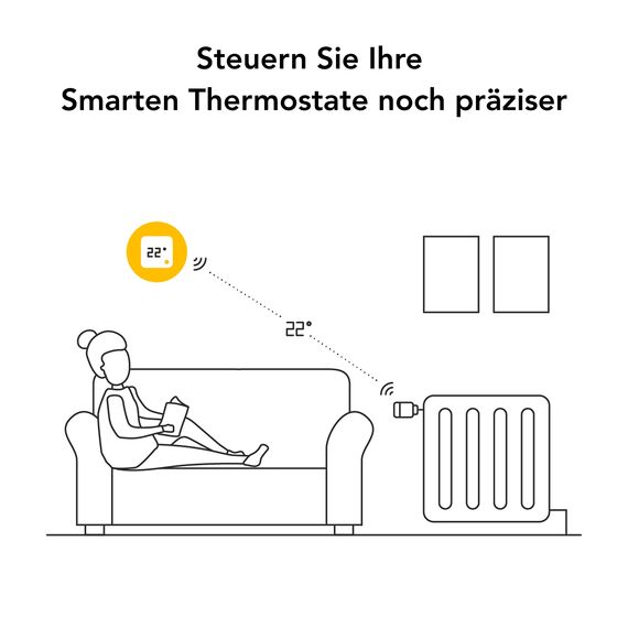 tado° Funk-Temperatursensor – Wifi Zusatzprodukt für smarte Heizkörperthermostate – digitale Raumtemperaturmessung für optimale Heizkörpersteuerung per App – einfache Installation – Heizkosten sparen