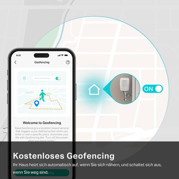 TP-Link smartes Heizkörperthermostat - Erweiterungseinheit, benötigt Kasa Hub, Heizungssteuerung (Kasa App, Zeitpläne, Geofencing, Fensteröffnungserkennung), Matter, Alexa, Apple Home