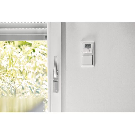 Homematic IP Wandthermostat mit Schaltausgang – für Markenschalter, 24V, Smart Home, Thermostat für Fußbodenheizung mit/ohne App, Alexa, Google Home, Temperaturmessung, Energie sparen, 150697A0
