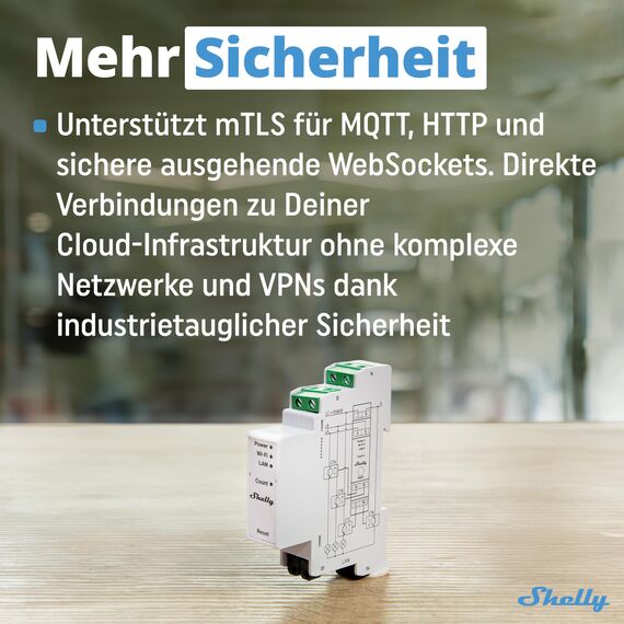 Shelly Pro 3EM (400A) | WLAN & LAN DIN-Schiene 3-Phasen Energiezähler | Echtzeit-Überwachung | kein Relais-Schalter | Kein Hub Erforderlich | Solarpanels | PV-Systeme | Wirkenergie der Klasse B