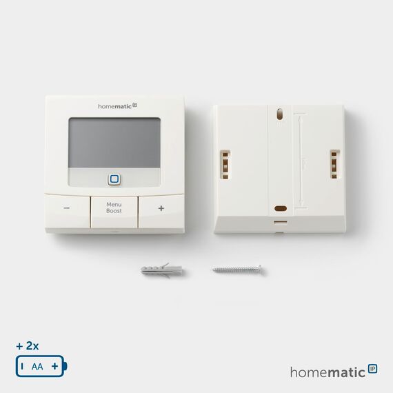 Homematic IP Wandthermostat – Basic, Smart Home, digitales Thermostat für Heizkörper mit/ohne App, Alexa, Google Home, Temperaturmessung, Energie sparen, 154666A0