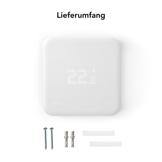 tado° Funk-Temperatursensor – Wifi Zusatzprodukt für smarte Heizkörperthermostate – digitale Raumtemperaturmessung für optimale Heizkörpersteuerung per App – einfache Installation – Heizkosten sparen