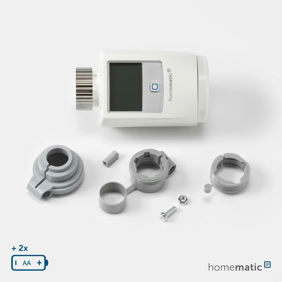 Homematic IP Heizkörperthermostat, Smart Home, digitaler Thermostat Heizung, Heizungsthermostat, Steuerung per App, Alexa & Google Home, einfache Installation, Energie sparen, 140280A0