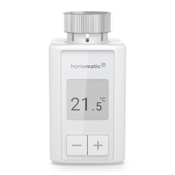 Homematic IP Heizkörperthermostat – Flex, Smart Home, digitaler Thermostat Heizung, Steuerung mit oder ohne App, Alexa, Google Home, einfache Installation, Energie sparen, 160230A0