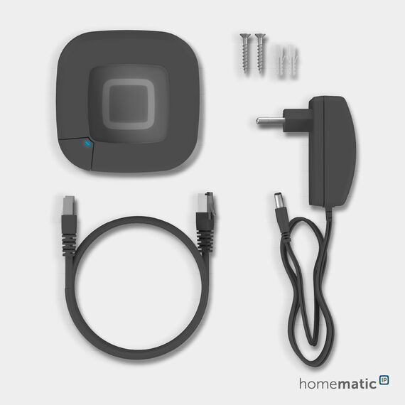 Homematic IP Smart Home Starter Set mit Access Point 2 + 2X Heizkörperthermostat – Evo, beide anthrazit, digitaler Thermostat Heizung, Steuerung per App, Alexa, Google Assistant, Energie sparen