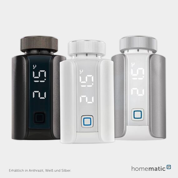 Homematic IP Heizkörperthermostat – Evo, Smart Home, digitaler Thermostat Heizung, Heizungsthermostat, Steuerung per App, Alexa & Google Home, einfache Installation, Energie sparen, 155105A0
