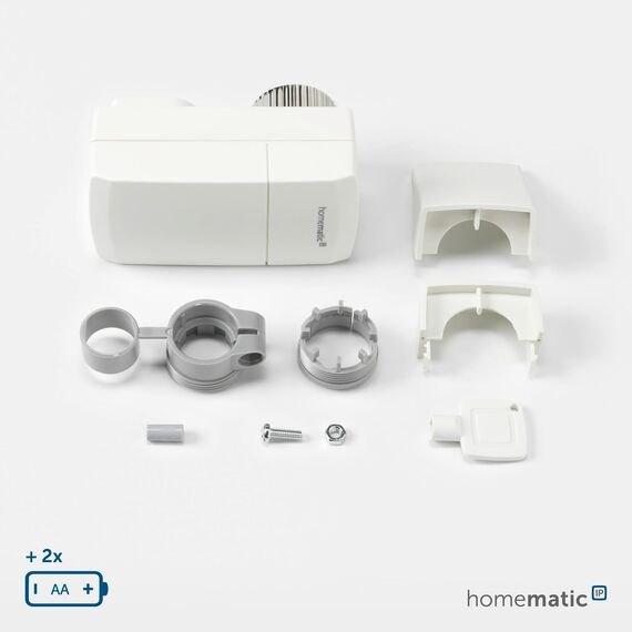 Homematic IP Heizkörperthermostat – kompakt, Smart Home, digitaler Thermostat Heizung, Heizungsthermostat, Steuerung per App, Alexa & Google Home, einfache Installation, Energie sparen, 155648A0