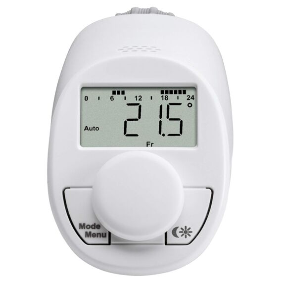 eqiva 5er Set Elektronik-Heizkörperthermostat Model N mit Boost-Funktion und leisem Kompaktgetriebe