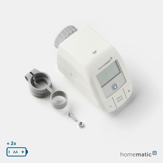 Homematic IP Erweiterungsset Heizen – Basic, Smart Home, digitaler Thermostat Heizung, Steuerung per App, Alexa, Google Home, einfache Installation, Energie sparen, 161216A1