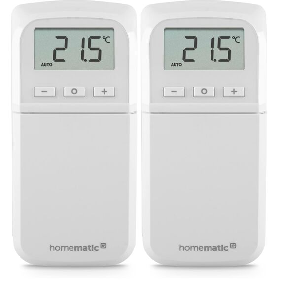 Homematic IP Heizkörperthermostat – kompakt Plus, Smart Home, digitaler Thermostat Heizung, Heizungsthermostat, Heizkosten sparen, einfache Installation, Energie sparen, 157681A0 Weiß (Packung mit 2)
