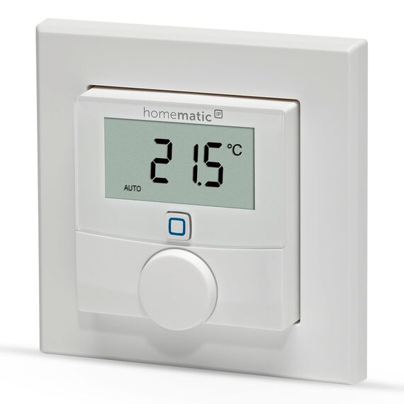 Homematic IP Wandthermostat mit Luftfeuchtigkeitssensor, Smart Home, digitales Thermostat Heizkörper/Fußbodenheizung mit/ohne App, Alexa, Google Home, Temperaturmessung, Energie sparen, 143159A0