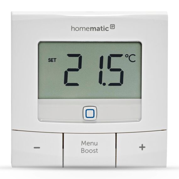 Homematic IP Wandthermostat – Basic, Smart Home, digitales Thermostat für Heizkörper mit/ohne App, Alexa, Google Home, Temperaturmessung, Energie sparen, 154666A0