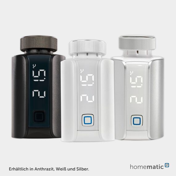Homematic IP Heizkörperthermostat – Evo, Smart Home, digitaler Thermostat Heizung, Heizungsthermostat, Steuerung per App, Alexa & Google Home, einfache Installation, Energie sparen, 155105A0