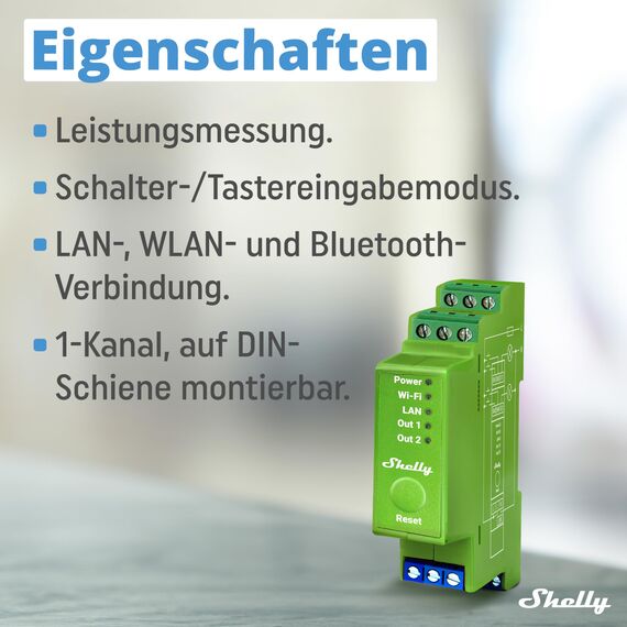 Shelly Pro Dimmer 2PM - WLAN & LAN Smart-Dimmer-Schalter, Einphasig, 2 Kanal, 200W, LED & Halogen, Verbrauchsmessung, Nachtmodus, Hutschiene, Heimautomatisierung, Kein Hub Erforderlich