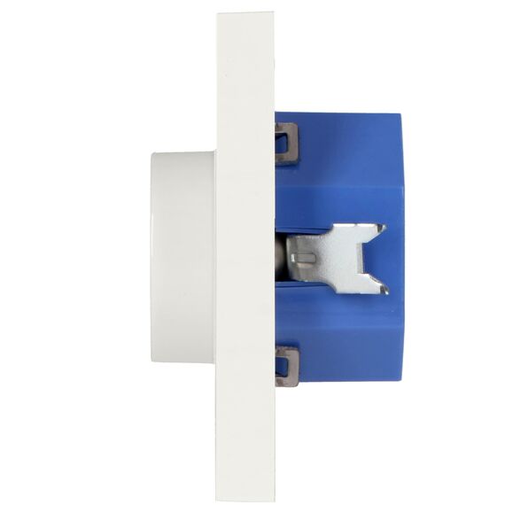 Proventa LED Dimmer 230V – Trailing Edge Dimmschalter 250W, Drehdimmer für dimmbare LED & Halogenlampen, Unterputz, IP20, 2-Draht-System, weiß glänzend, kompatibel mit Markenschalterprogrammen