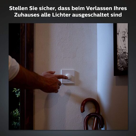 Philips Hue Smart Button für Hue Lichtsysteme, Smarter Dimmer zur Steuerung von Leuchten, kabelloser Lichtschalter ohne Installation, weiß, alte Generation