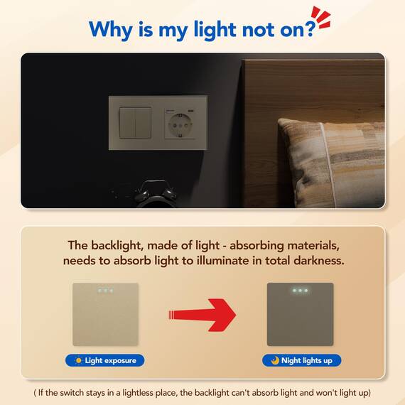 BSEED Lichtschalter mit Steckdose 2 Fach 1 Weg,Wandschalter mit 16A Schuko Steckdose mit USB Anschluss (Max. 2.1A) Typ C Port Gold,Physische Unterputz Wandschalter mit Steckdose- 157mm