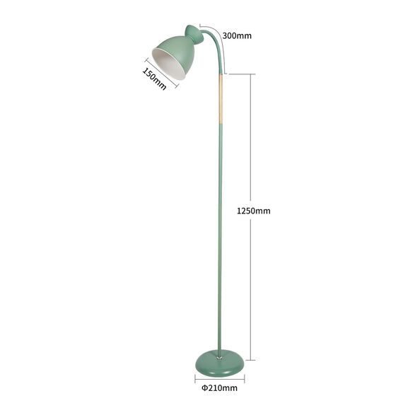 Amdelne Stehlampe Wohnzimmer Giraffe Waldgrün, Schwenkbare Stehleuchte E27 Fassung max. 60W, Höhe 159cm, Moderne Metall Standleuchte Leselampe für Sofa Schlafzimmer Arbeitszimmer, ohne Leuchtmittel