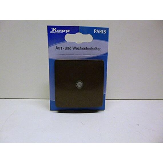 Kopp Paris Universalschalter (Aus-Wechsel-Schalter), beleuchtet, IP20, palisander-braun, 250V~, 650676082
