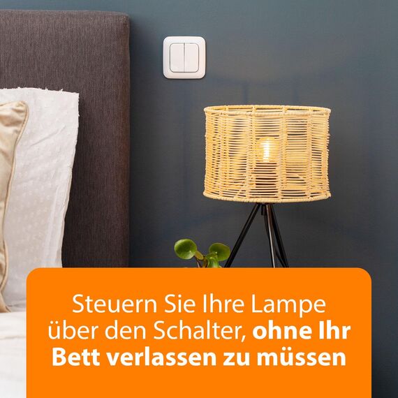 Smartwares SH4-99575 Indoor-Steckdosenschalterset mit Doppellichtschalter – Plug & Connect, 2Smarte Steckdosen, Drahtloser Doppelter Lichtschalter.433,92 MHz Frequenz, 30m Funkreichweite,2300WLeistung