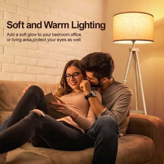 OUTON LED Stehlampe Dimmbar Dreibein Holz mit Regal, Fernbedienung, 4 Farbtemperatur, 1 Stunde Timerfunktion, Stativ Stehleuchte mit Beige Lampenschirm für Wohnzimmer, Schlafzimmer, Büro (Holz)