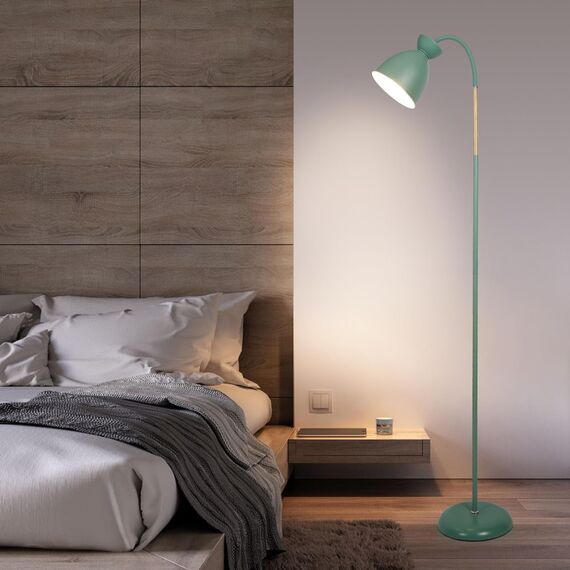 Amdelne Stehlampe Wohnzimmer Giraffe Waldgrün, Schwenkbare Stehleuchte E27 Fassung max. 60W, Höhe 159cm, Moderne Metall Standleuchte Leselampe für Sofa Schlafzimmer Arbeitszimmer, ohne Leuchtmittel